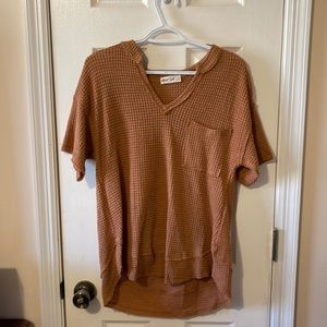 Size Small waffle knit pocket shirt